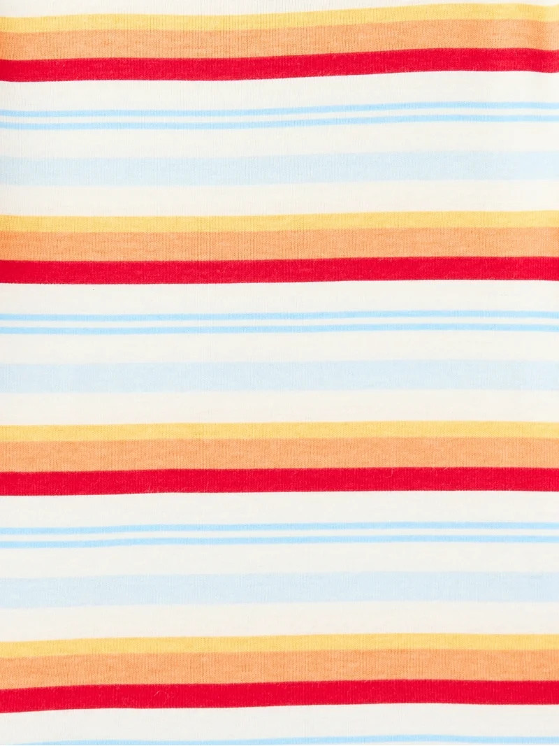 Wonder Nation Baby Boys Cotton Striped Bodysuit with Long Sleeves, Sizes 0M-24M | Walmart (US)