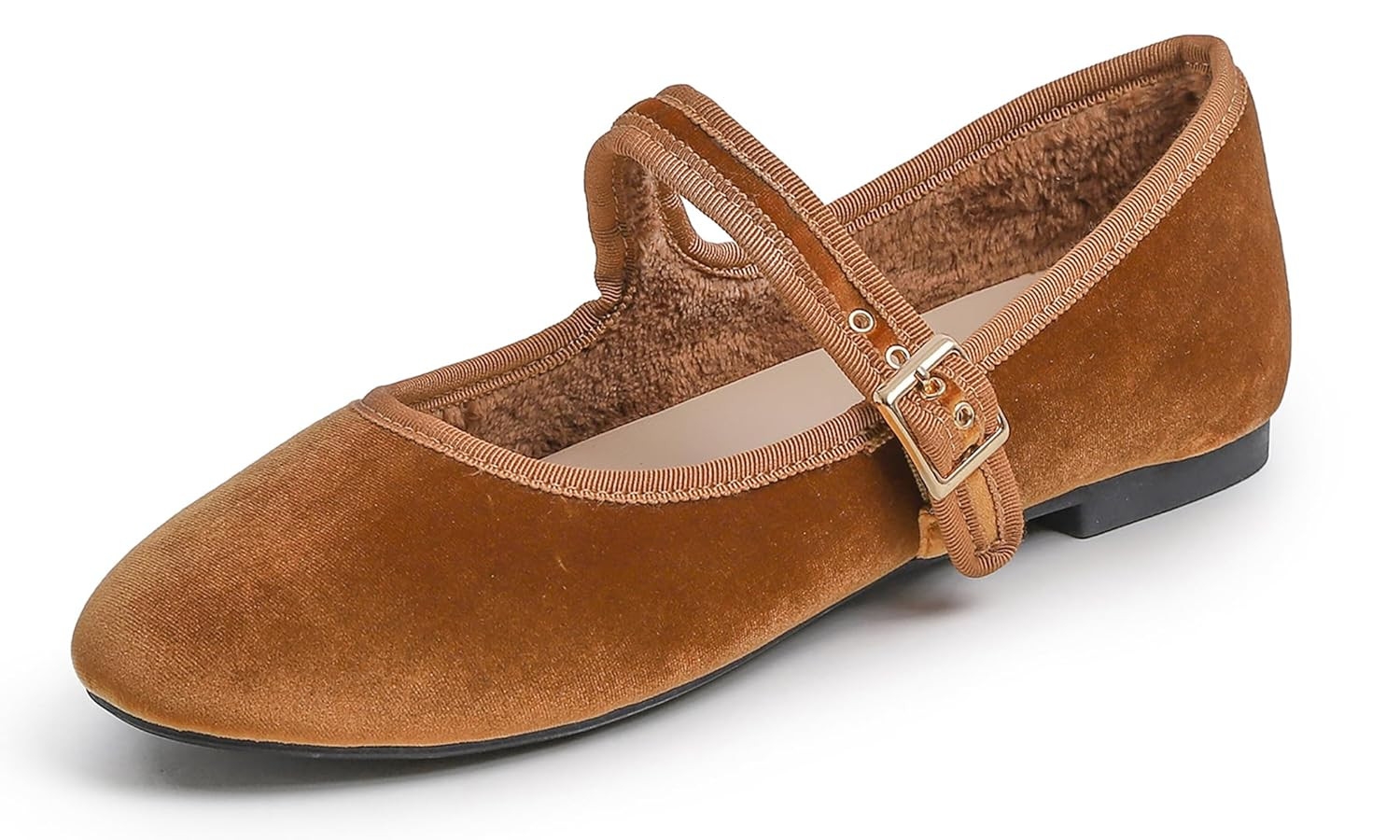 FEVERSOLE Women's Soft Cushion Extra Padded Comfort Round Toe Mary Jane Metal Buckle Fashion Ball... | Amazon (US)