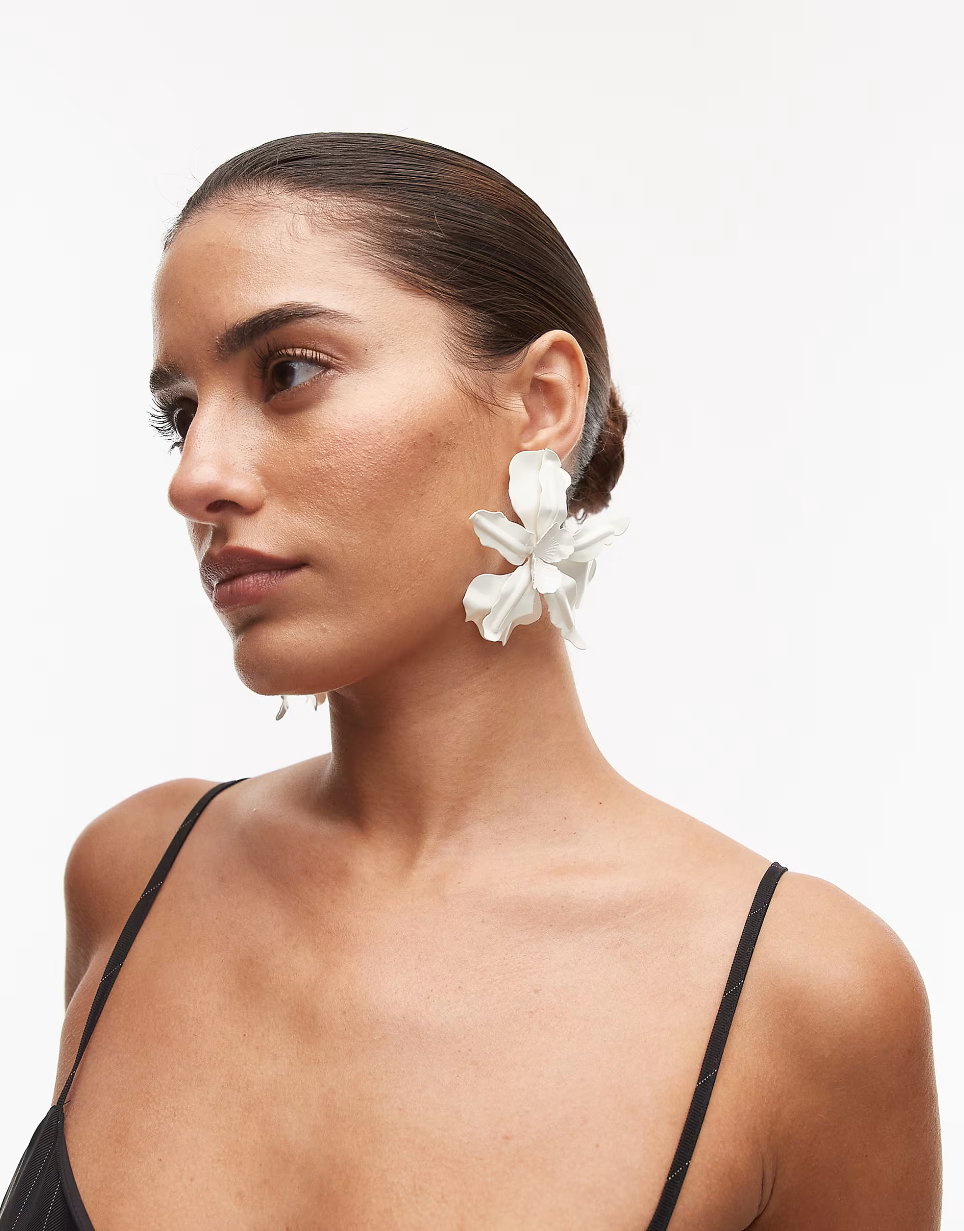 Topshop Em statement floral earring in white | ASOS (Global)