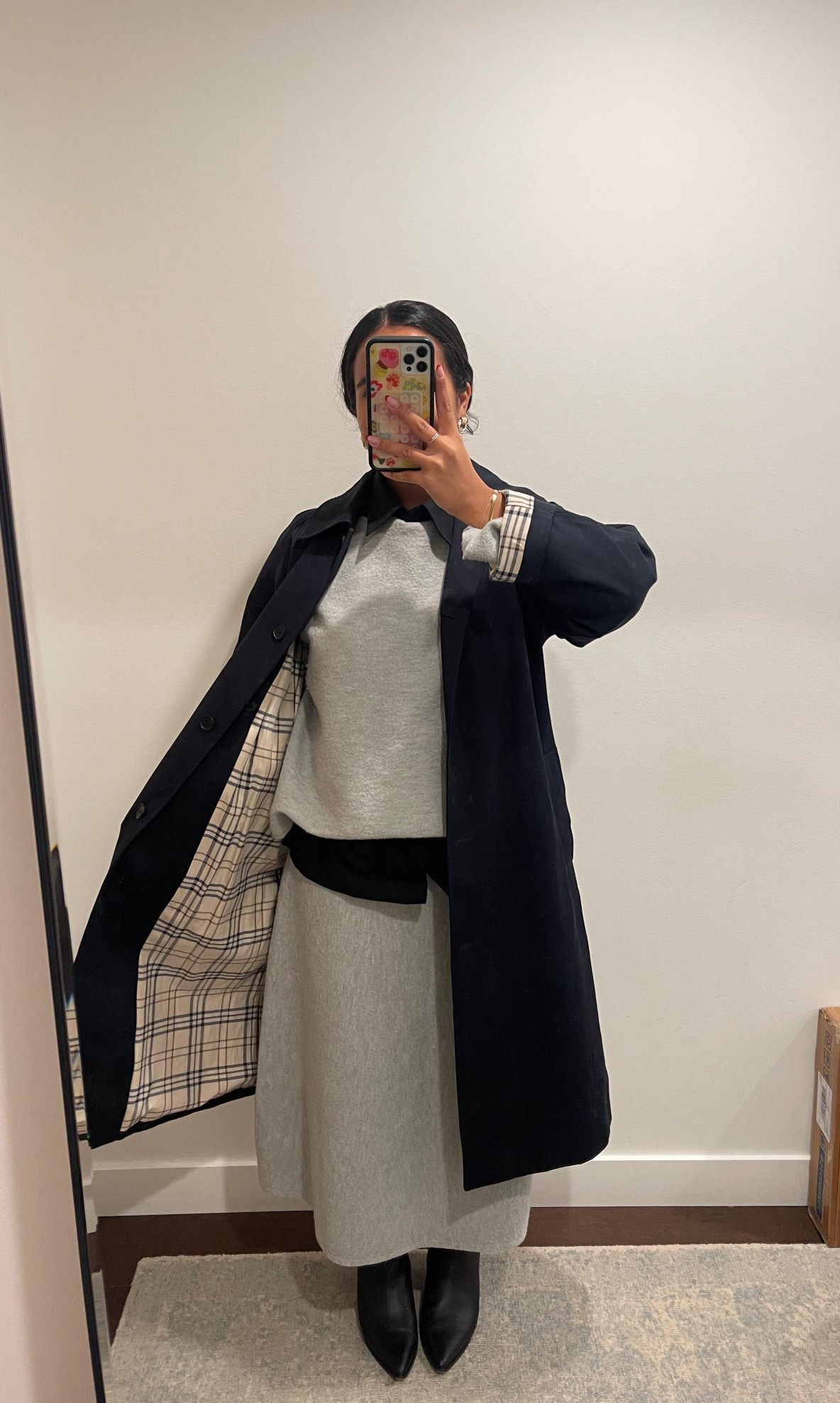 Fall outfits 🩶 loved this one! 

#aritzia #navytrenchcoats #trenchcoats #greyset #greymatchingset #falloutfits #longknitskirt 

#LTKfall #LTKcanada #LTKwinter