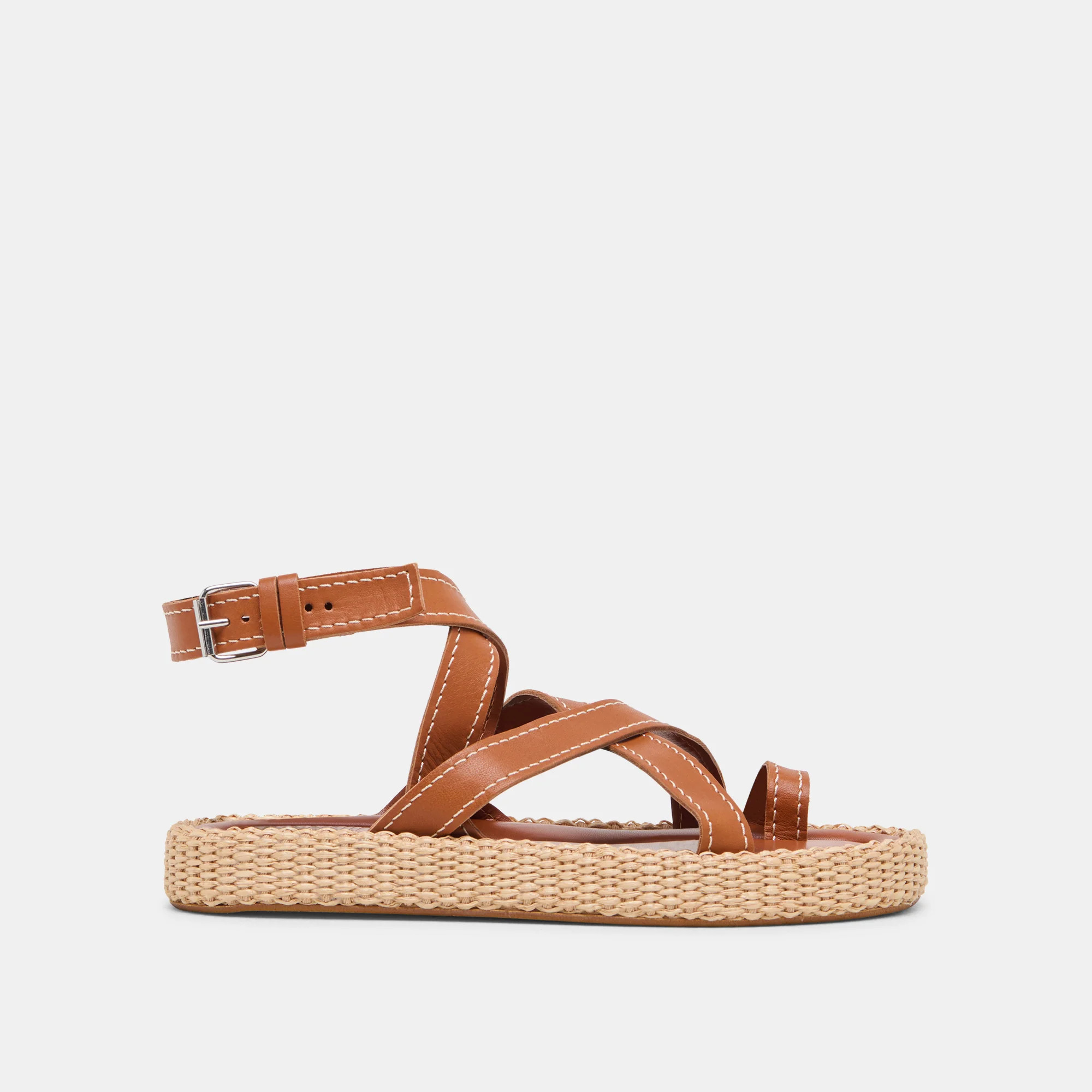ROXIE SANDALS BROWN LEATHER | DolceVita.com