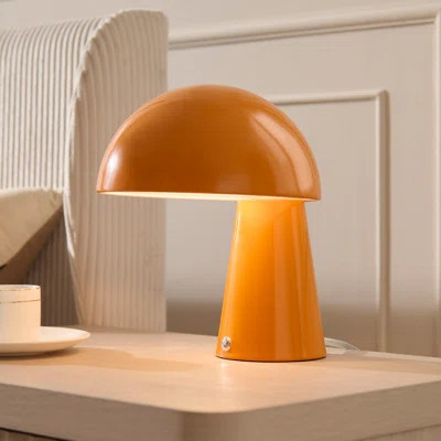 Modern Metal Mushroom Table Lamp With Dome Shade | Wayfair North America