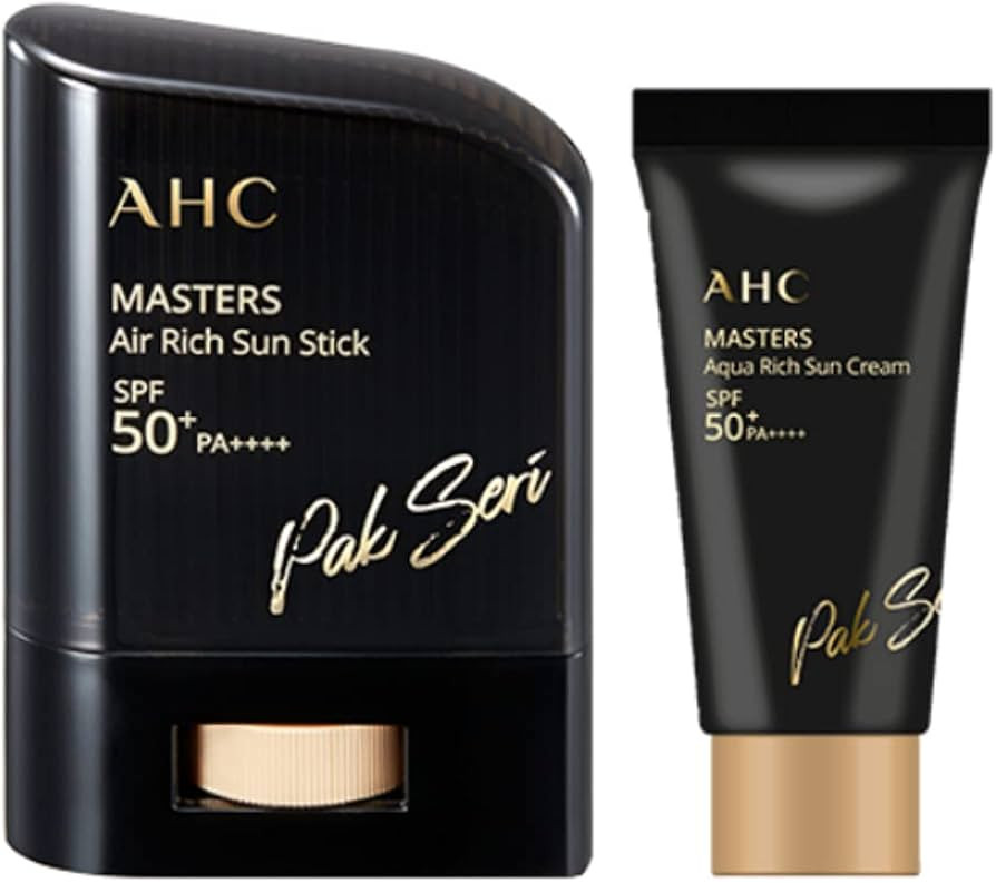 AHC Air Rich Sun Stick SPF50+ PA++++ 14g / 0.49 oz. + Masters Aqua Rich Sun Cream SPF50+ PA++++ 1... | Amazon (US)
