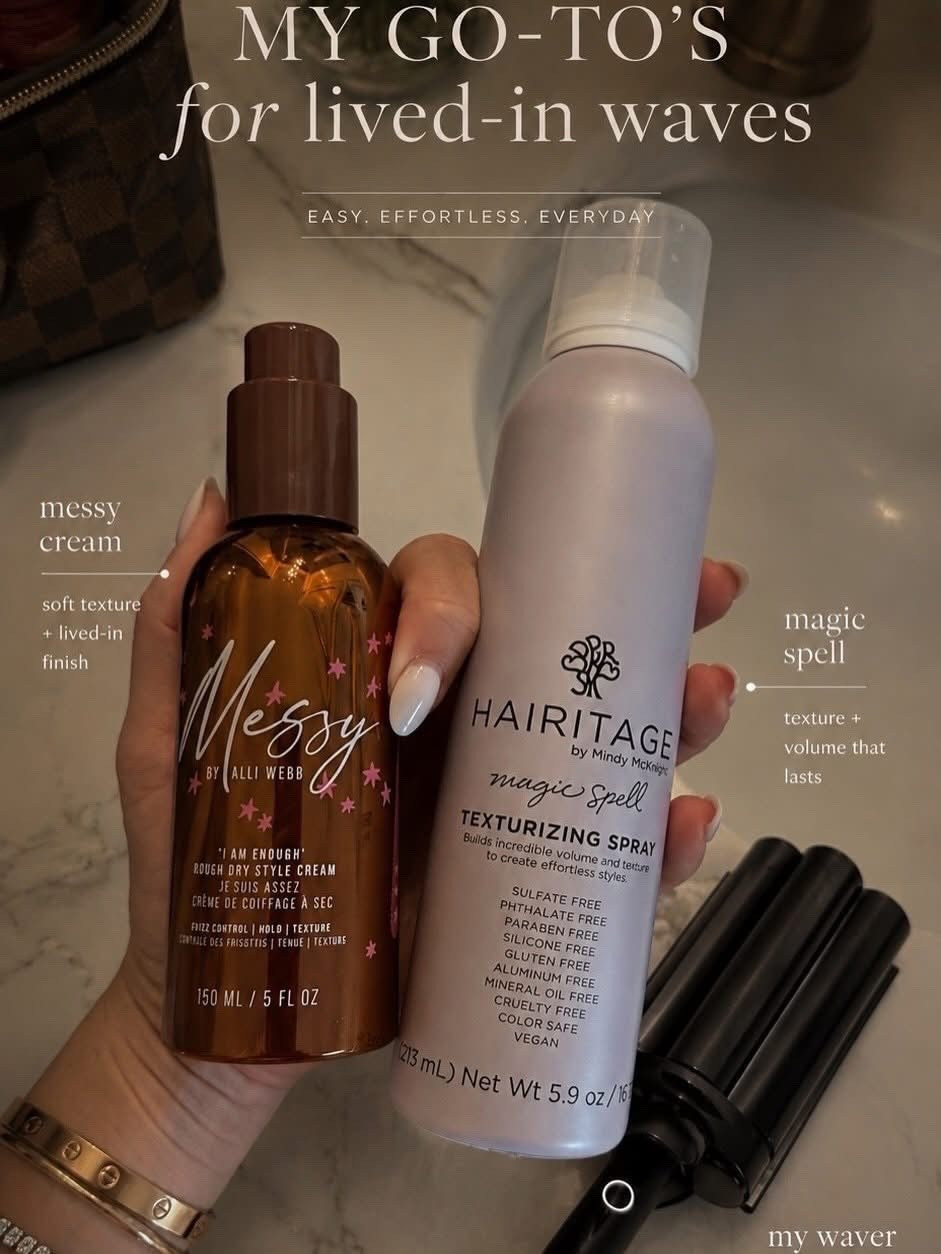Obsessed with this combo for lived-in waves lately 🤍
That messy cream gives the softest texture and this spray is my ride or die for volume + hold

I barely have to try and it still looks done

#LTKgrwm #LTKBeauty #LTKmorningroutine