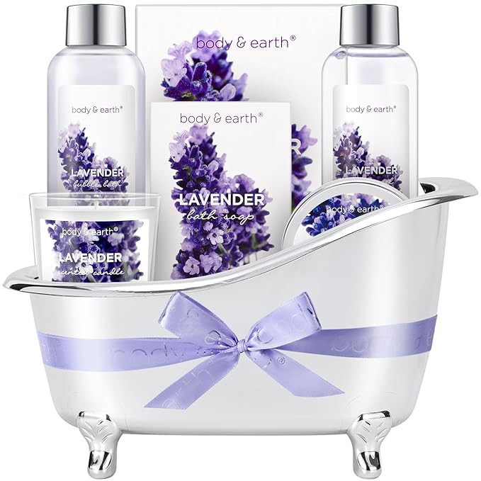 Gift Set for Women Body & Earth Gifts for Women Lavender Gift Baskets For Women Bath Sets for Wom... | Amazon (US)