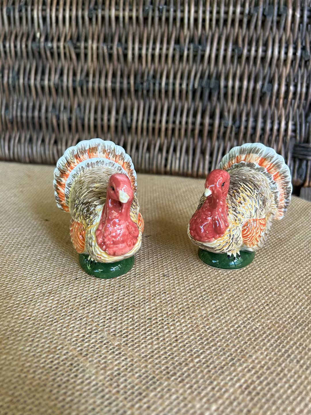 Vintage Ceramic Turkey Salt and Pepper Shakers/ Fall Salt and - Etsy | Etsy (US)