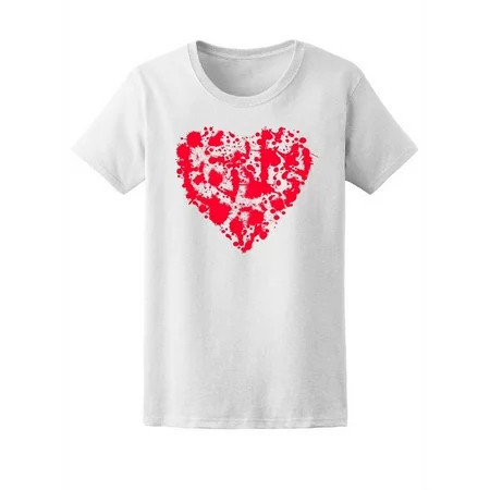 Beautiful Red Painting Heart T-Shirt Women -Image by Shutterstock Female Medium | Walmart (US)