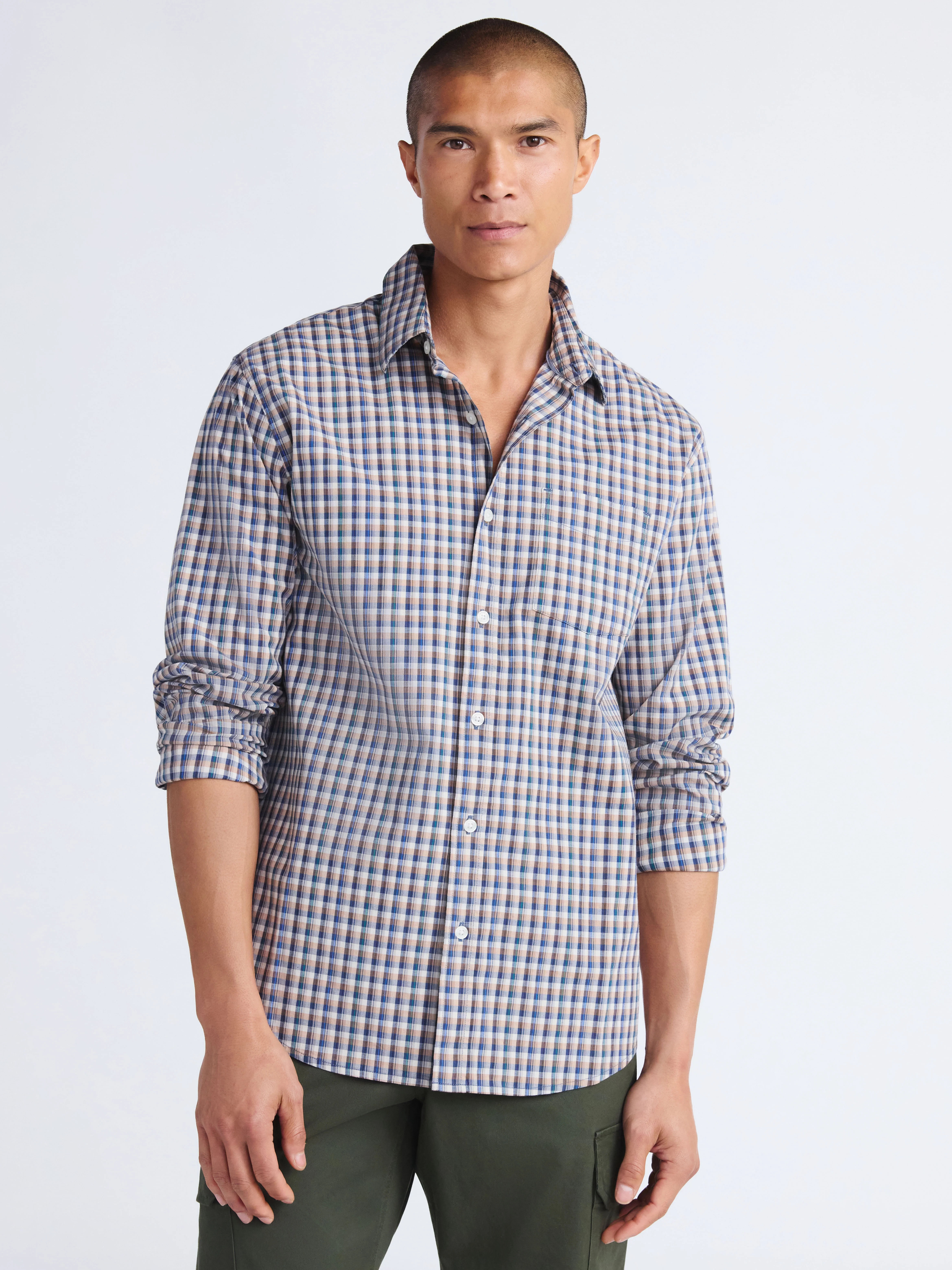 Free Assembly Men's Button Front Poplin Oxford Shirt with Long Sleeves, Sizes XS-3XL | Walmart (US)