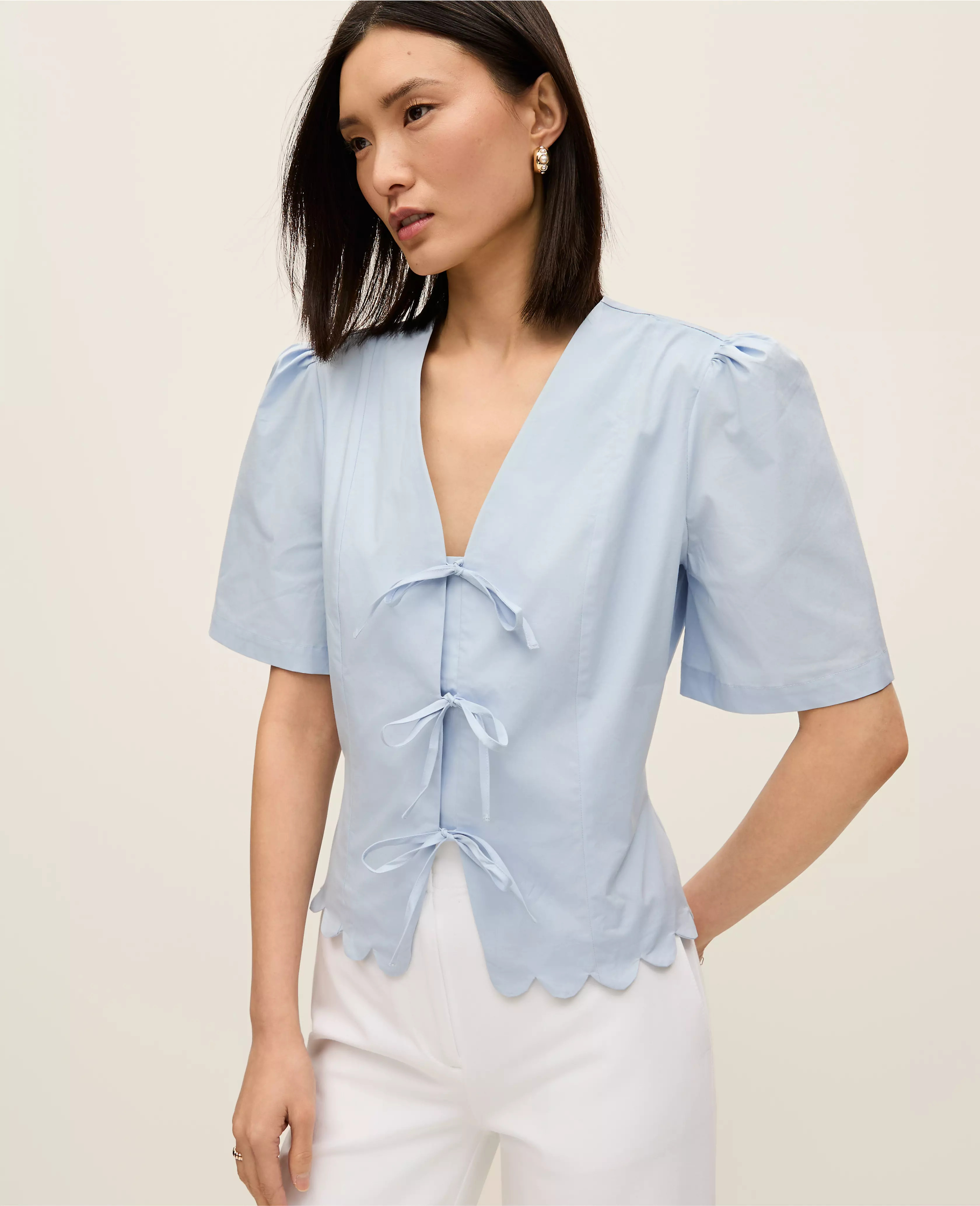 Tie Front Blouse | Ann Taylor