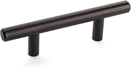 25 Pack - Cosmas 305-2.5ORB Oil Rubbed Bronze Cabinet Hardware Euro Style Bar Handle Pull - 2-1/2... | Amazon (US)
