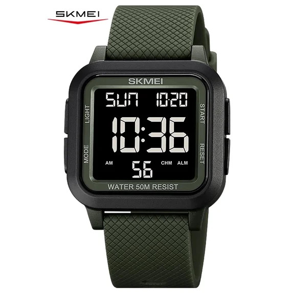 SKMEI Men Digital Sports Watch Ultra-Thin Large Face Waterproof Wrist Watches for Men with Stopwa... | Walmart (US)