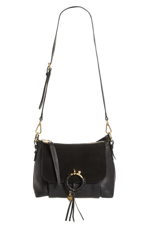 See by Chloé Small Joan Leather Shoulder Bag in Black at Nordstrom | Nordstrom
