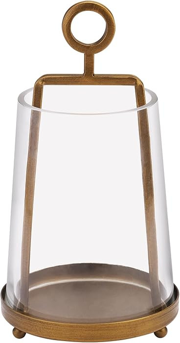 4“ Wide Modern Farmhouse Metal Hurricane Candle Holder with Handmade Sturdy Glass Sleeve in Vin... | Amazon (CA)