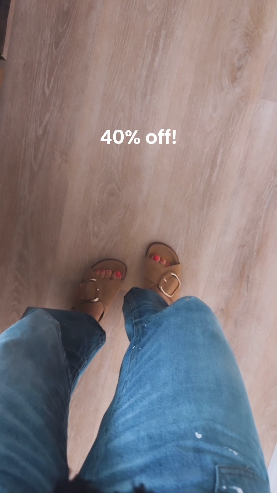 Way cuter than birks IMO! So happy with these! ✨🤍 40% off today and fully in stock! 

Sandals. Jeans. Denim.

#LTKSaleAlert #LTKSeasonal