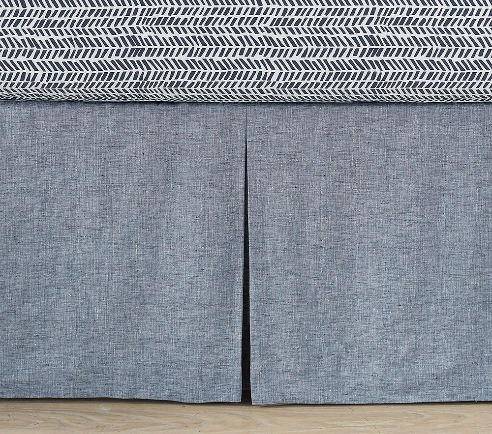 European Linen Crib Skirt | Pottery Barn Kids