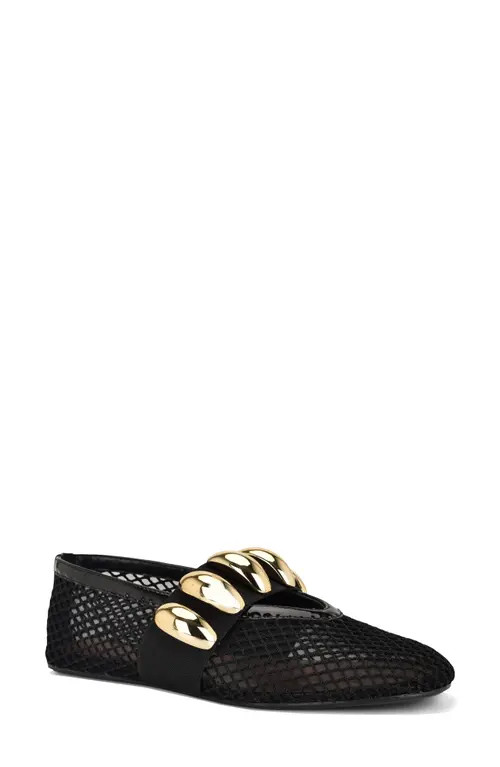 Nine West Dorra Mary Jane Flat in Black at Nordstrom, Size 6.5 | Nordstrom