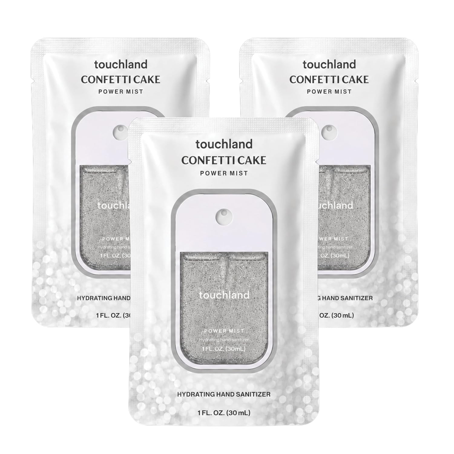Touchland Confetti Cake Hydrating Hand Sanitizer Spray, 3 Pack Travel Size | Amazon (US)