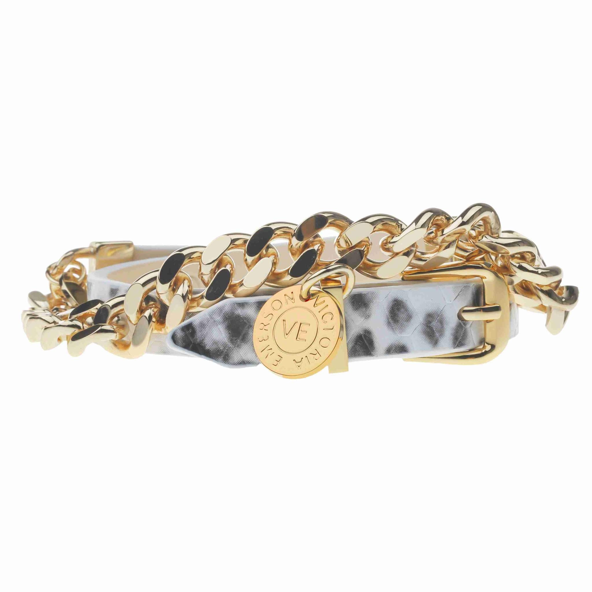 Lock Charm Double Wrap on Snakeskin | Victoria Emerson