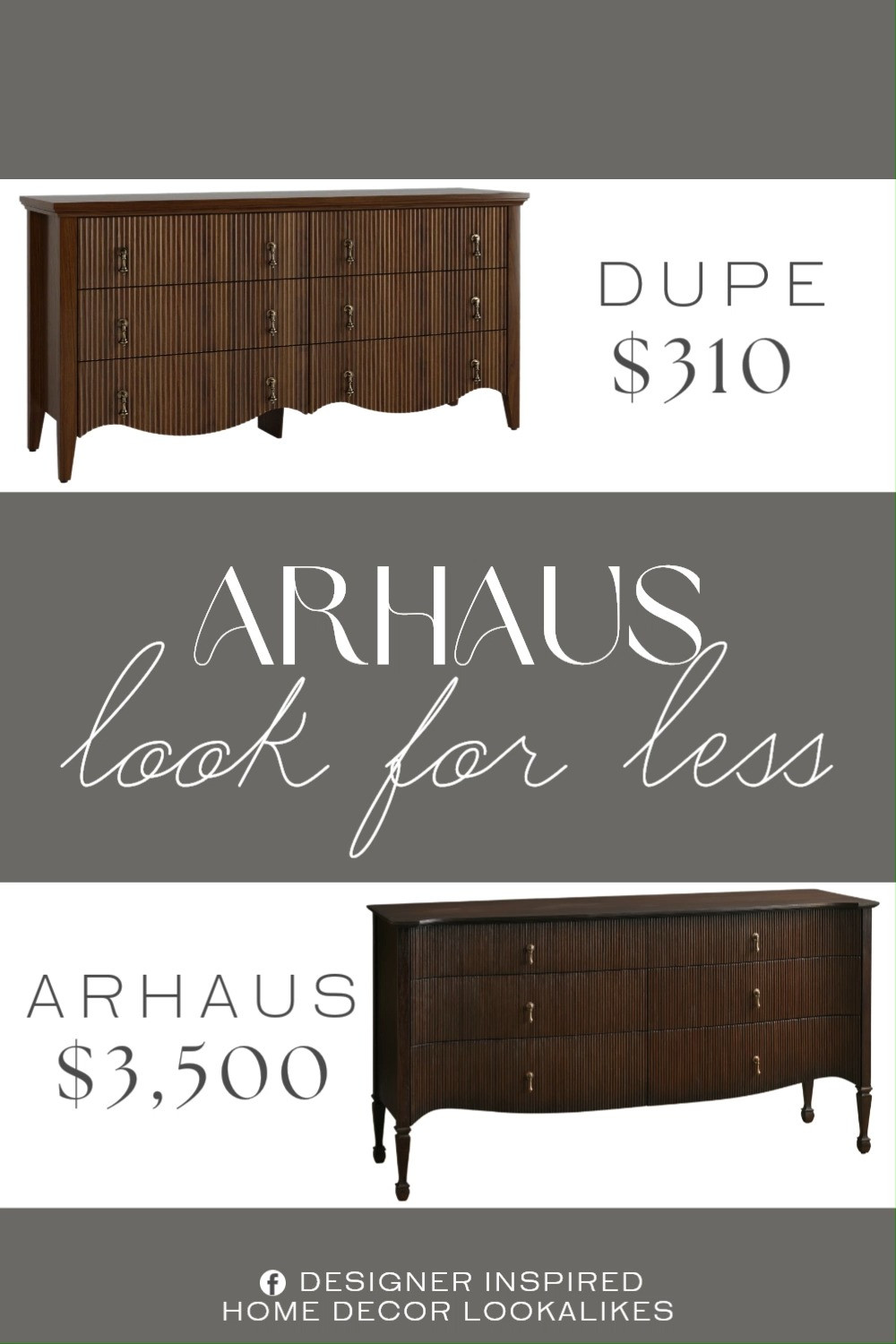 Inspired by Arhaus Six-Drawer Dresser. Fluted Wood Dresser. Ribbed Front Dresser. Mid-Century Modern Wide Dresser. Contemporary Wood Storage Cabinet. Minimalist 6-Drawer Dresser. Solid Wood Fluted Dresser.  

Home more affordable option find copy cat similar look for less budget friendly affordable cheap cheaper beautiful pretty. Clearance sale coupon code discount code promo code luxury lookalike look a like Inspo inspiration inspired by idea ideas Love like these? I share multiple every day in my FB group.
#arhausinspired #drawerdresser #flutedfurniture #woodstorage #bedroomstorage #bedroominspo #furniturefinds #storagesolution 

 #LTKHome