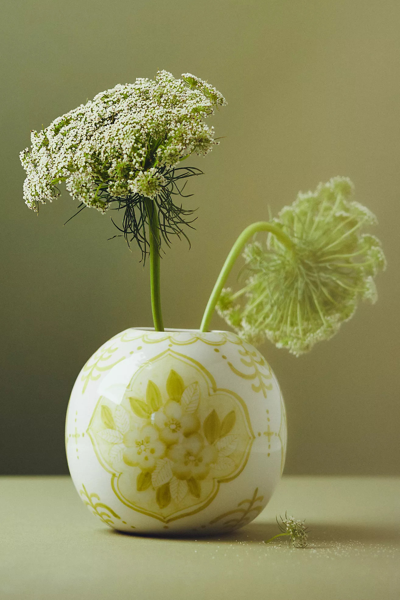 Elle Handpainted Chinoiserie Floral Ceramic Vase | Anthropologie (US)