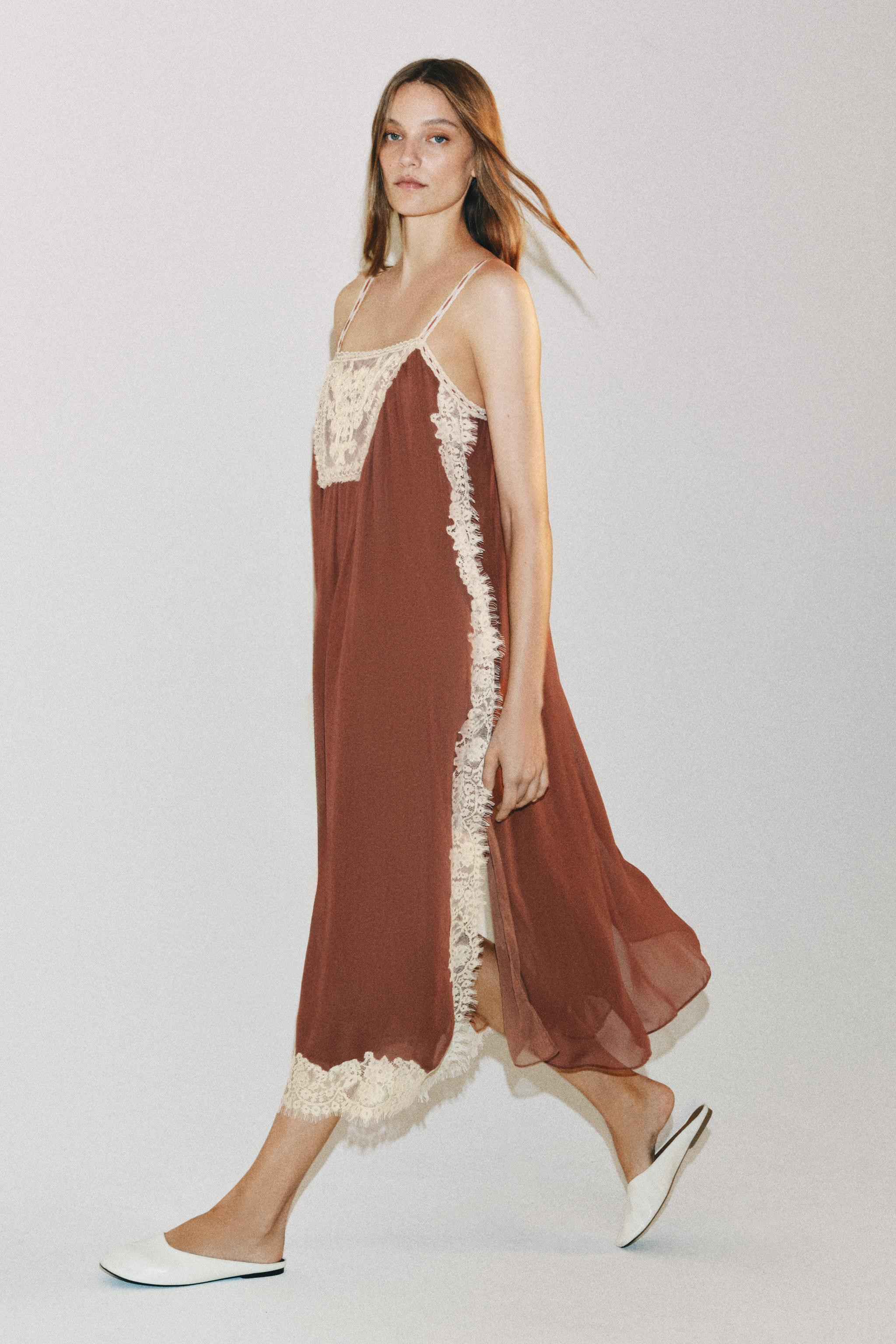ZW COLLECTION LACE STRAP DRESS | Zara US