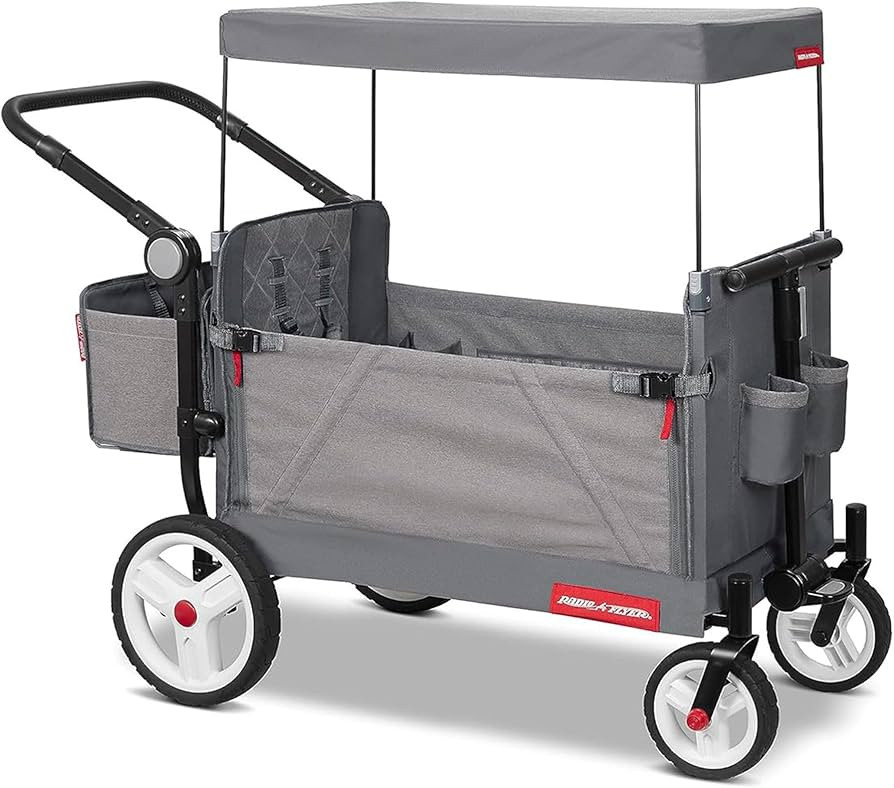 Radio Flyer Odyssey Stroll 'N Wagon, Grey Push Wagon with Canopy and Bag, 1+ Years | Amazon (US)