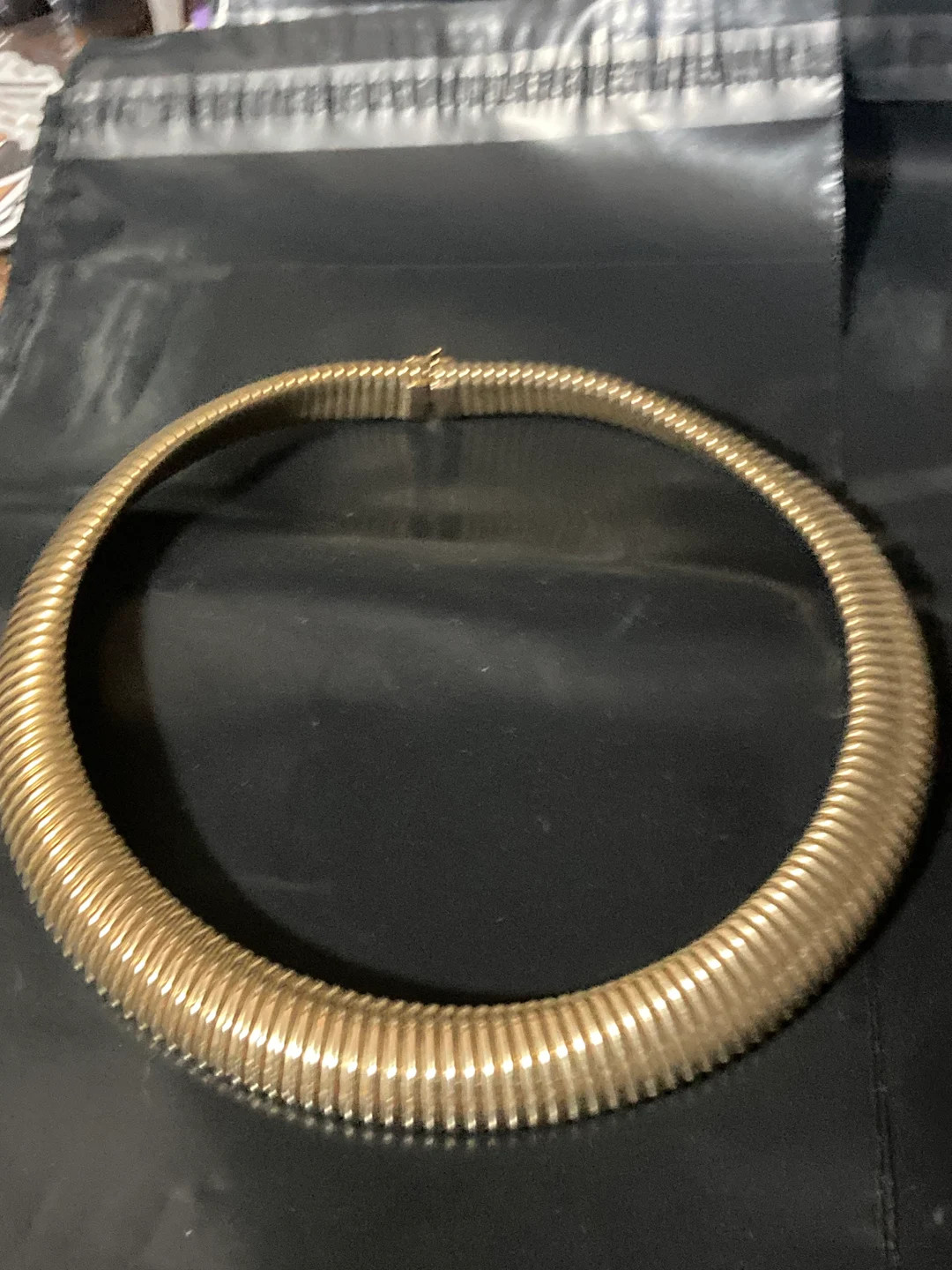 Vintage retro gold tone 1.5cm wide link collar choker necklace heavy weight omega link egyptian r... | Etsy (UK)