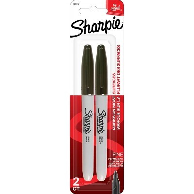 Sharpie 2pk Permanent Markers Fine Tip Black: Quick Drying, Water-Resistant, Art & Office Supplies, Ages 10+ | Target