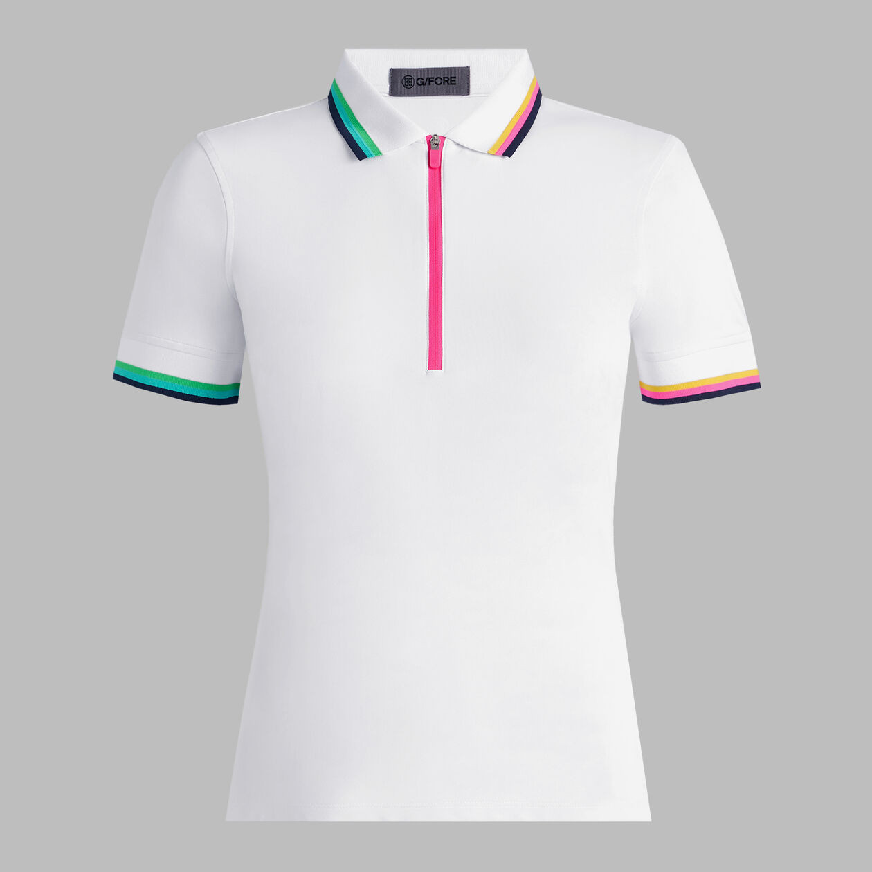 TECH PIQUÉ QUARTER ZIP PERFORMANCE POLO | WOMEN'S POLO SHIRTS | G/FORE | G/FORE | GFORE.com