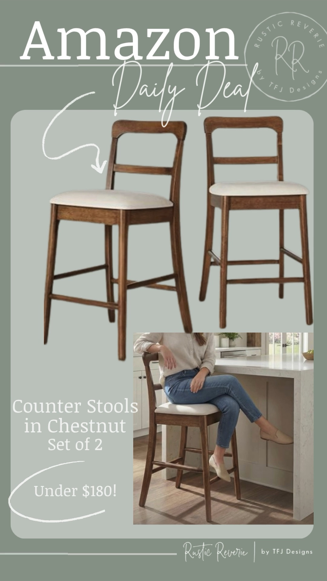 These gorgeous ladies Counter Height Stools are today’s DAILY DEAL … the PAIR is UNDER $180! 🤯 There are TWO DISCOUNTS to apply ($20 OFF and 10% OFF) that are in the listing, be sure to click them. The sale can end at anytime! 🖤 amazon creator favorites prime shipping affordable furniture kitchen island home furnishings mcgee style curated cozy warm home decor decorating 

#LTKSaleAlert #LTKHome