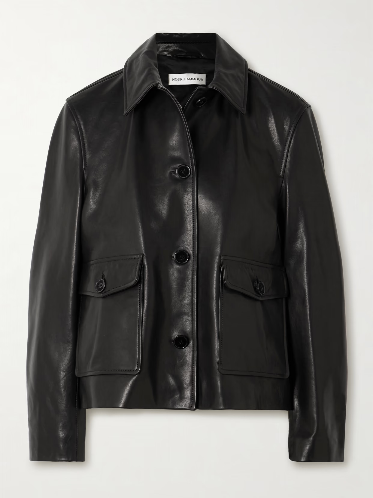 Nour Hammour - Louise Leather Jacket - Black - FR 36 | NET-A-PORTER APAC