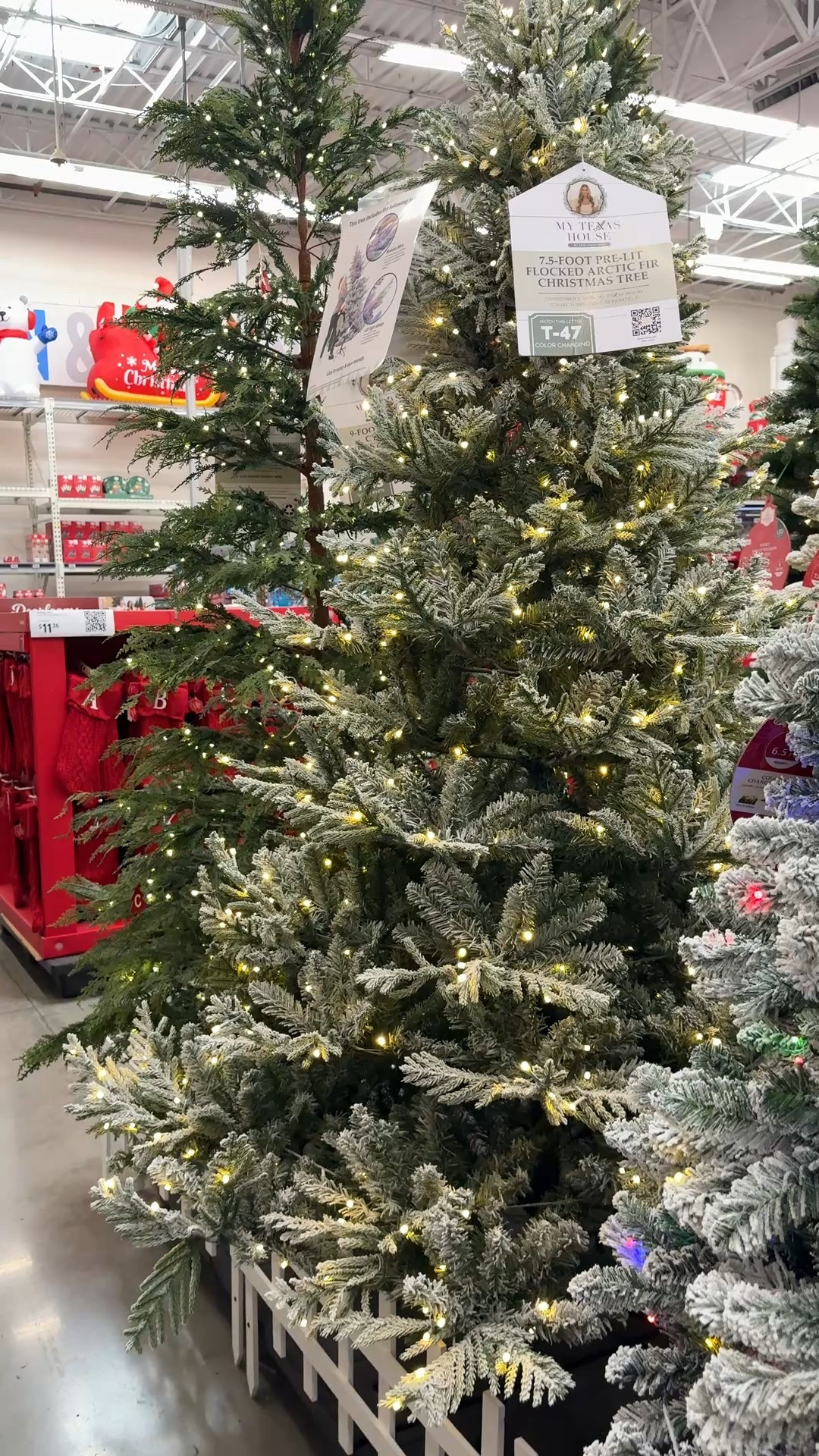7.5-FOOT PRE-LIT
FLOCKED ARCTIC FIR
CHRISTMAS TREE. Walmart my Texas house Christmas tree. 

#LTKHoliday #LTKHome #LTKSeasonal