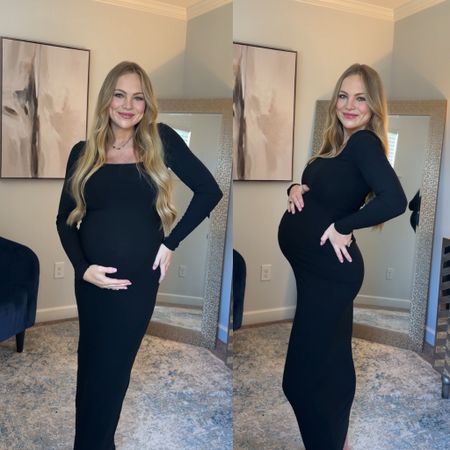 Maternity photos photoshoot dress outfit
Black dress
Skims
Maxi 
Tight 
Amazon 
Affordable
Summer
Bump friendly 
Pregnant 

#LTKBump #LTKFindsUnder50 #LTKStyleTip