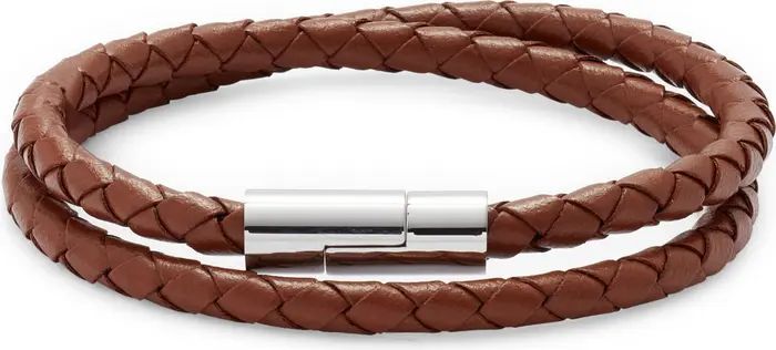 Braided Leather Wrap Bracelet | Nordstrom