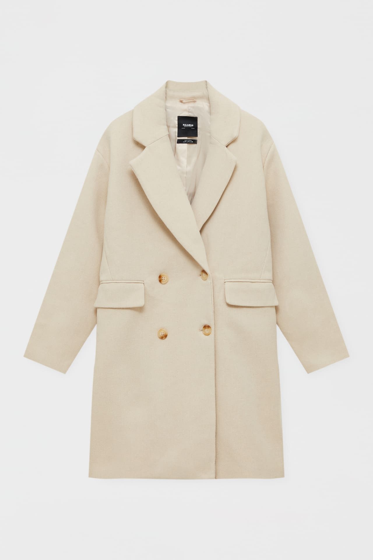 Oversize cloth coat | White Coat Coats | Winter Coat | Winter Outfit Ideas | PULL and BEAR UK