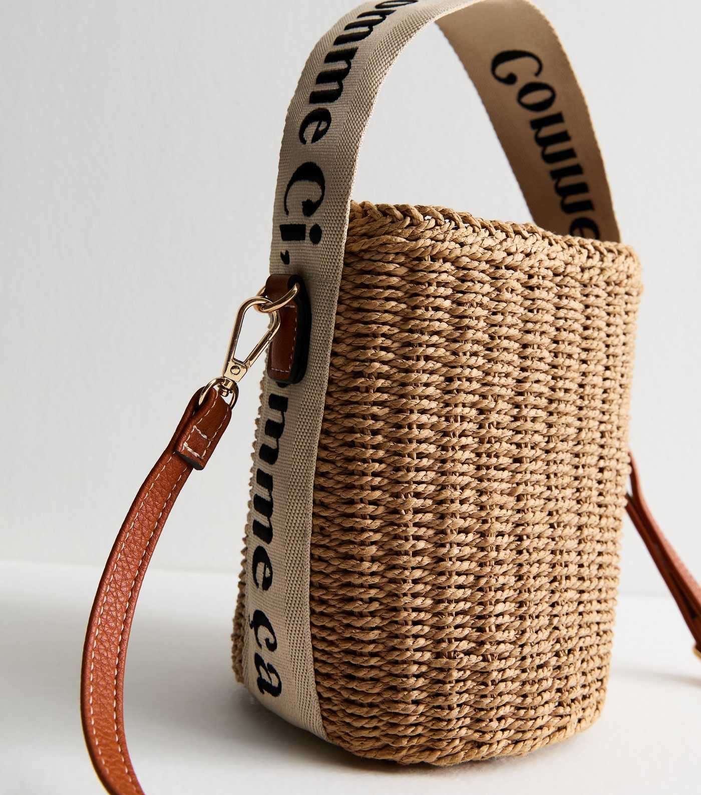 Stone Woven Mini Basket Crossbody Bag | New Look | New Look (UK)