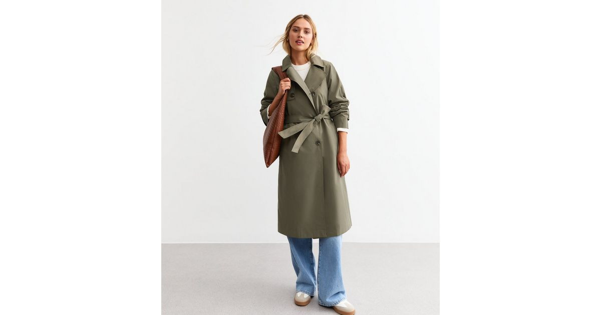 Khaki Double Breasted Trench Coat | New Look | New Look (UK)