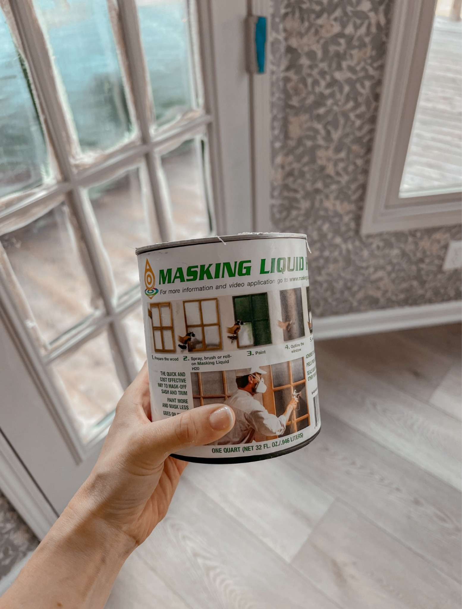 My all time favorite product when painting doors and windows! You simply paint this on the glass and once it dries you can paint the door/window and then peel the masking liquid off when the paint is dry! 

#LTKFindsUnder50 #LTKHome #LTKStyleTip
