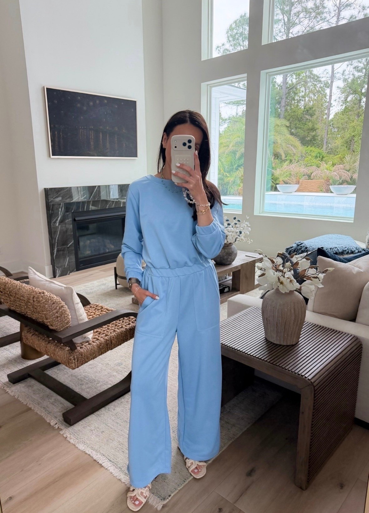 this jumpsuit is dangerously comfy. soft, lightweight, and the fit is so flattering without feeling clingy. the wide leg makes it feel a little more elevated than your typical lounge set, but you can still wear it all day

lounge set, travel outfit, comfy outfit, casual chic, matching set, airport outfit, everyday style, annabrstyle 

#LTKHome #LTKSeasonal #LTKootd