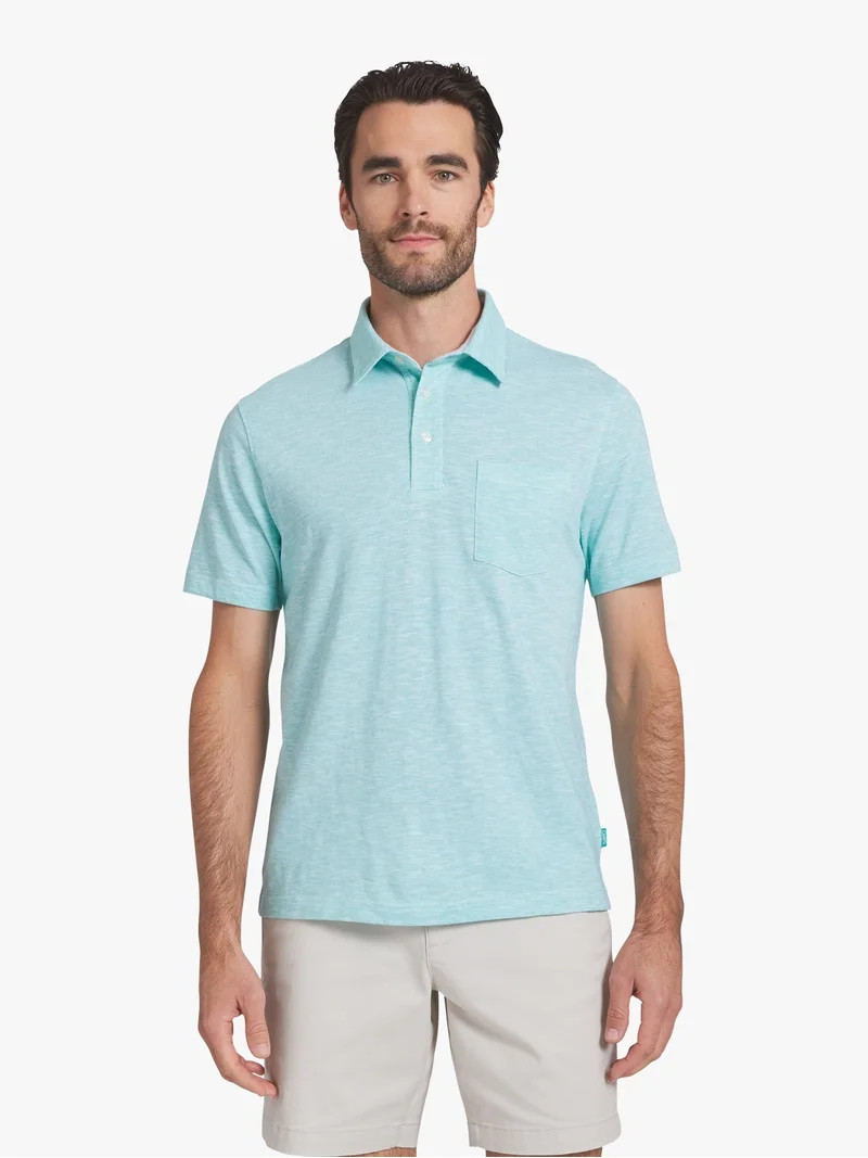 Chaps Men's and Big Men's Harbor Side Slub Short Sleeve Polo Shirt, Sizes S-3XL | Walmart (US)