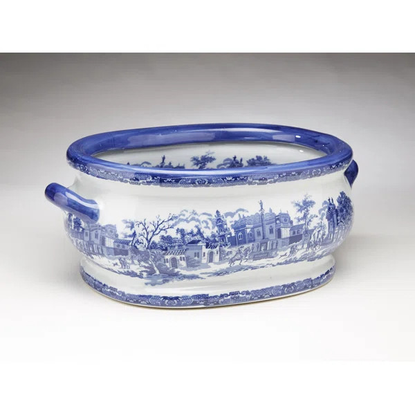 Ferrel European Scene Oval Porcelain Planter Box | Wayfair North America