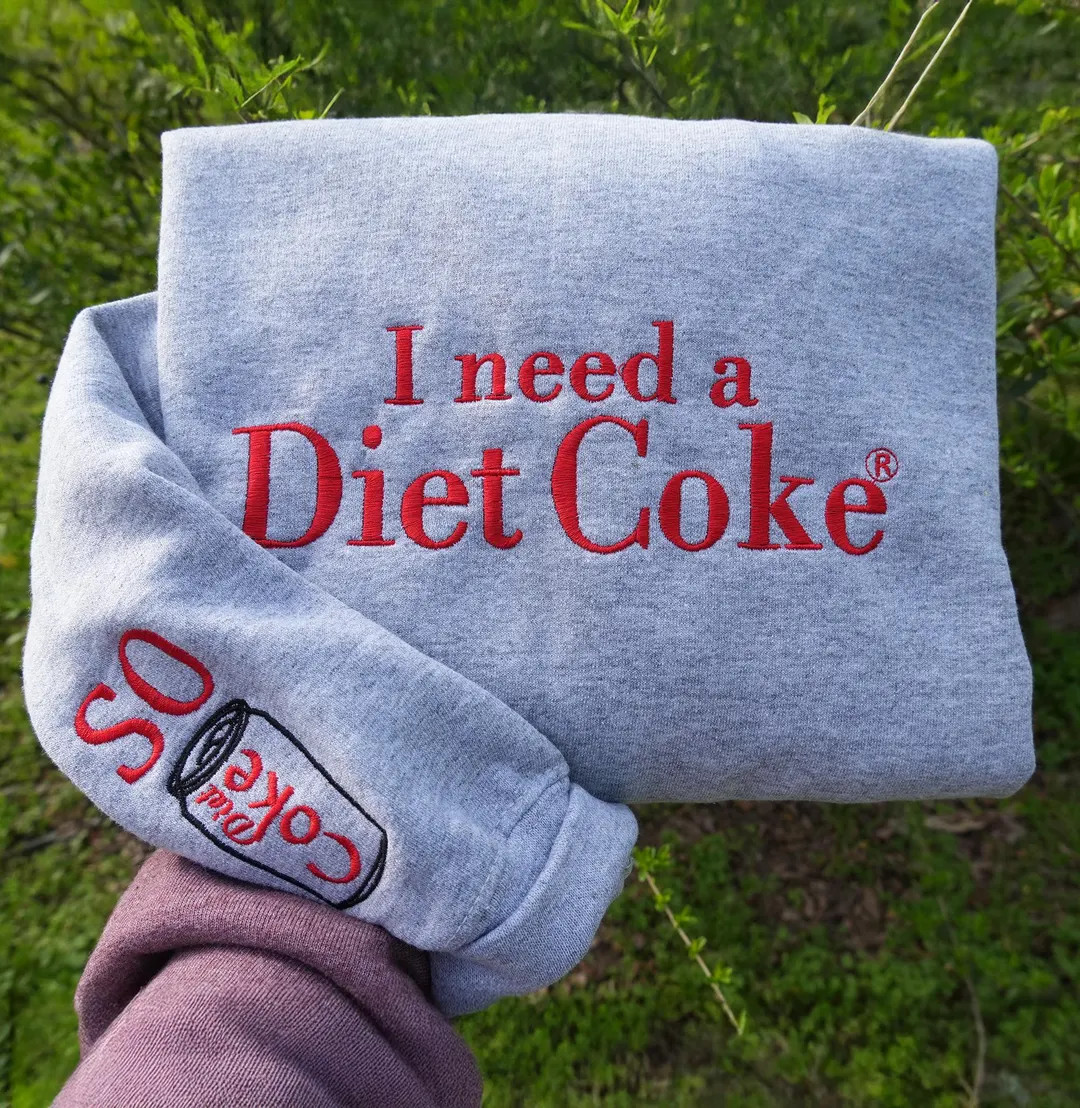 I Need A Diet Coke Embroidered Sweatshirt - Cute Christmas Gifts for Boyfriend - Vintage Diet Cok... | Etsy (US)