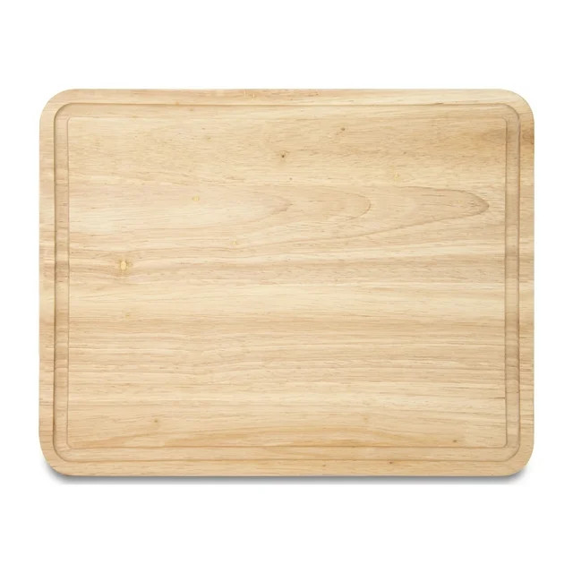 Kitchenaid Classic Rubberwood Cutting Board with Trench, 11x14-inch, Natural | Walmart (US)