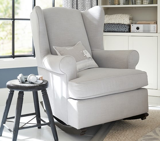 Wingback Convertible Rocking Chair & Ottoman | Pottery Barn Kids