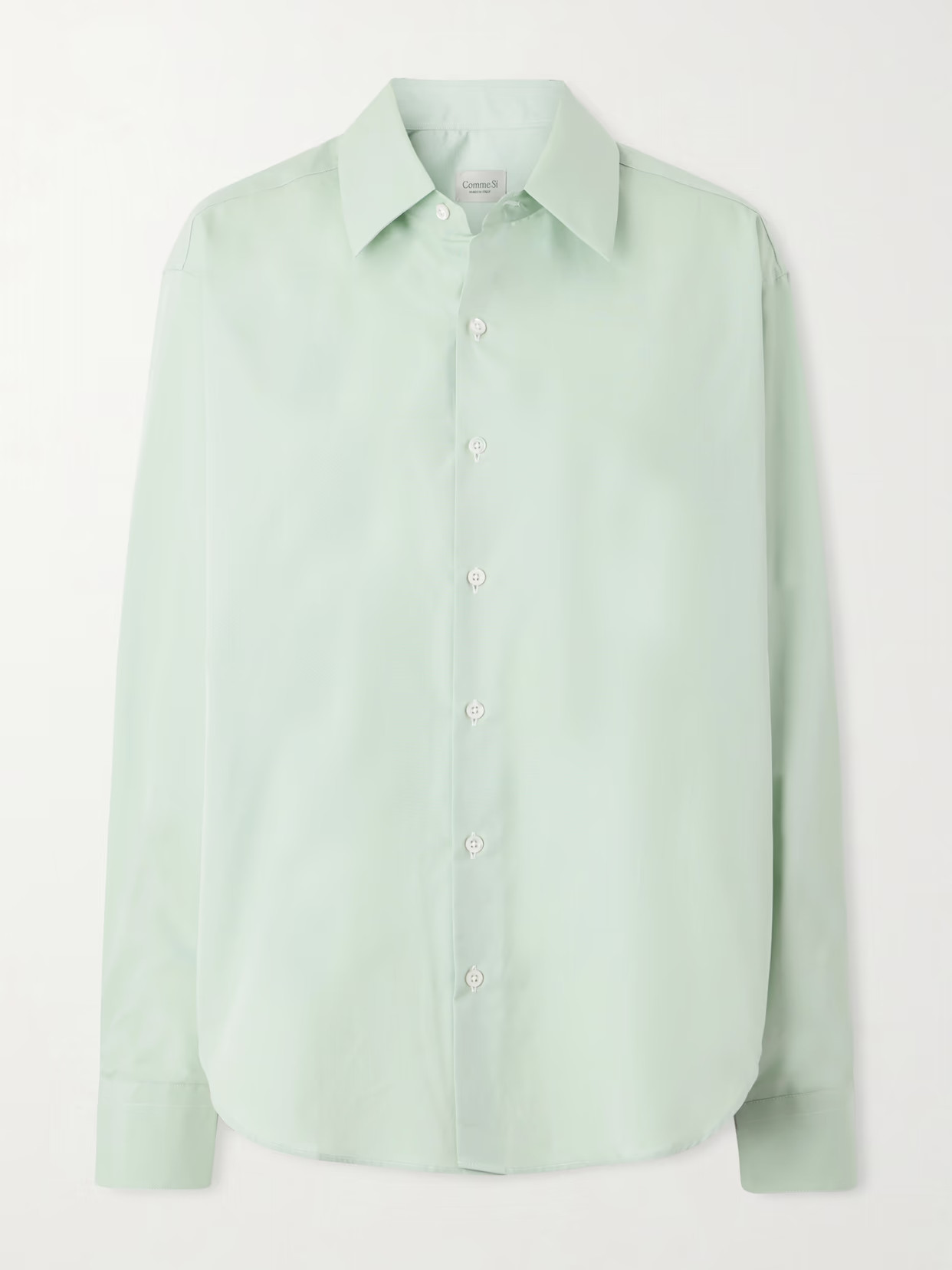 Comme Si - Cotton-poplin Shirt - Green | NET-A-PORTER (US)