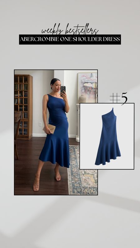 #5 bestseller - Abercrombie asymmetrical one shoulder dress 

Wearing medium, Loving this blue dress for a wedding guest/special occasion look 

#LTKSeasonal #LTKWedding