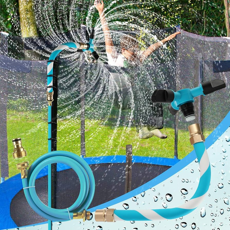 Trampoline Sprinkler for Kids Backyard Water Park Net Friendly WaterWhirl Outdoor Game Toys Adjus... | Amazon (US)