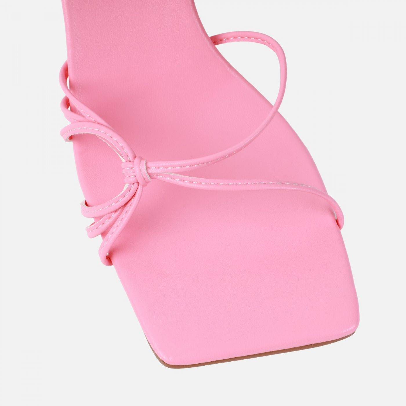 Alami Pink Lace Up Mid Heels | Simmi Shoes