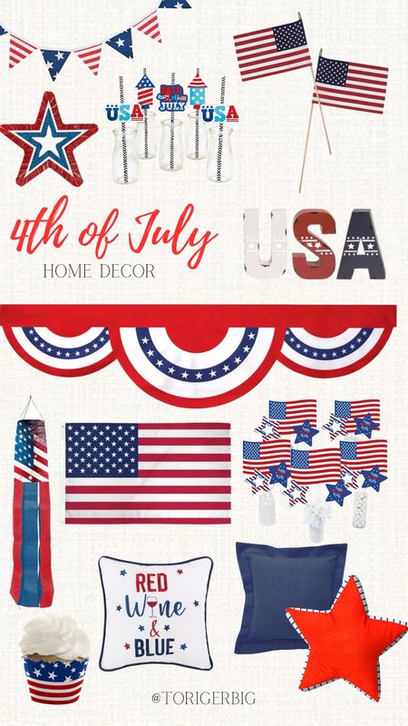 So many cute 4th of July decor for your home and get together. #4thofjuly #patriotic #holidaydecor 

#LTKParties #LTKSeasonal #LTKSwim