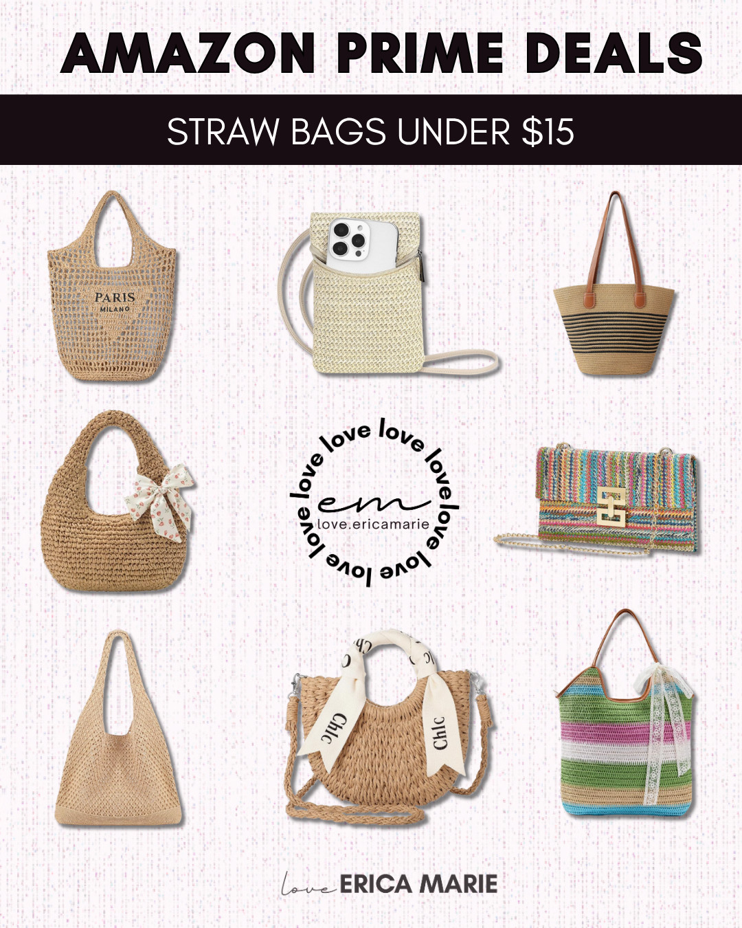 Shop straw bags under $15 and add a stylish touch to your summer outfits. These affordable bags are perfect for beach trips, vacations, weekend outings, and everyday wear. Pair them with dresses, shorts, or resort wear for an easy warm-weather look. 

 #LTKselfcare #LTKSaleAlert #LTKTravel